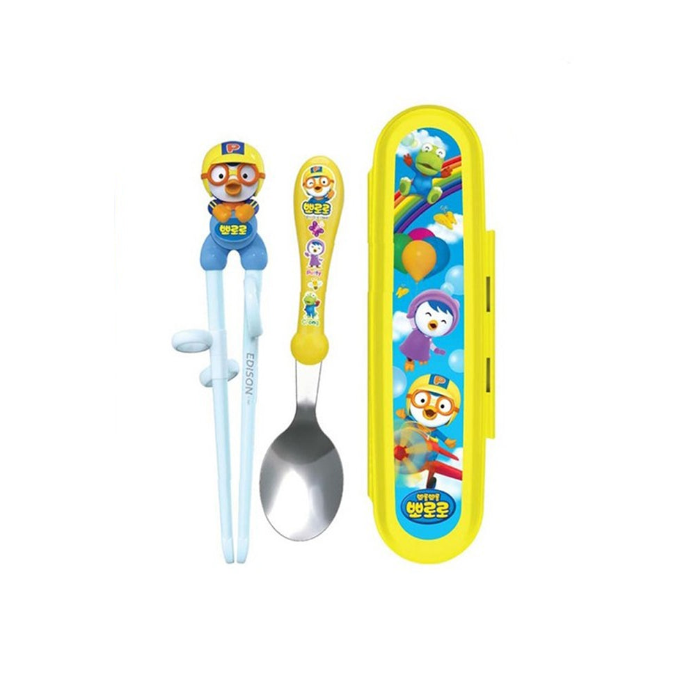 【GIFT】Edison Chopstick Pororo Set (Right-Handed) - Case Set